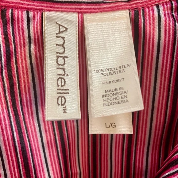 NWT Ambrielle‎ 2pc Long Sleeves Sleepwear Set Sz Large - Picture 4 of 6